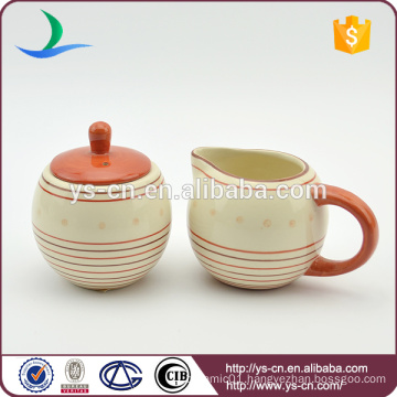 Cute Style Ceramic Sugar Bowl And Milk Pot For Tea And Coffee